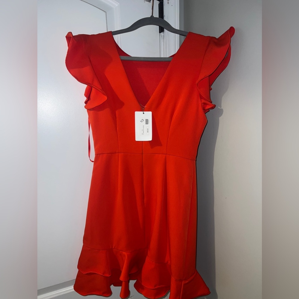 Red Ruffle dress - Picture 3 of 3